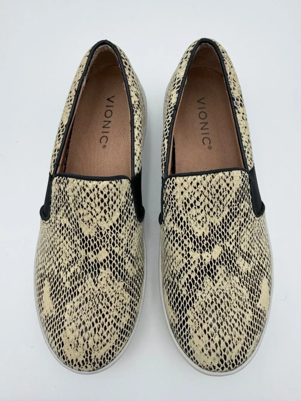 Vionic Women’s Slip-On Sneakers  Snake Print Comfort Shoes Stylish Supportive 6